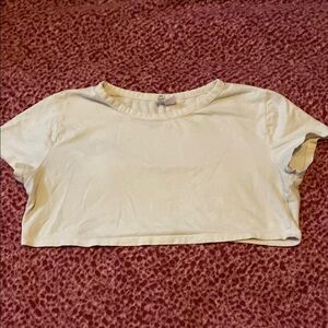 White Cropped T-Shirt